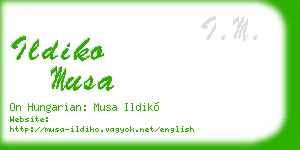 ildiko musa business card