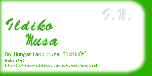 ildiko musa business card